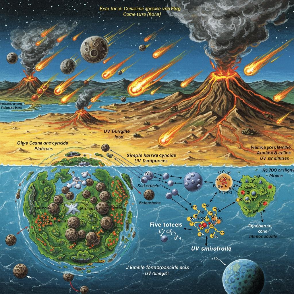 Early Earth was a dynamic place where simple molecules combined under the right conditions to create the building blocks of life.