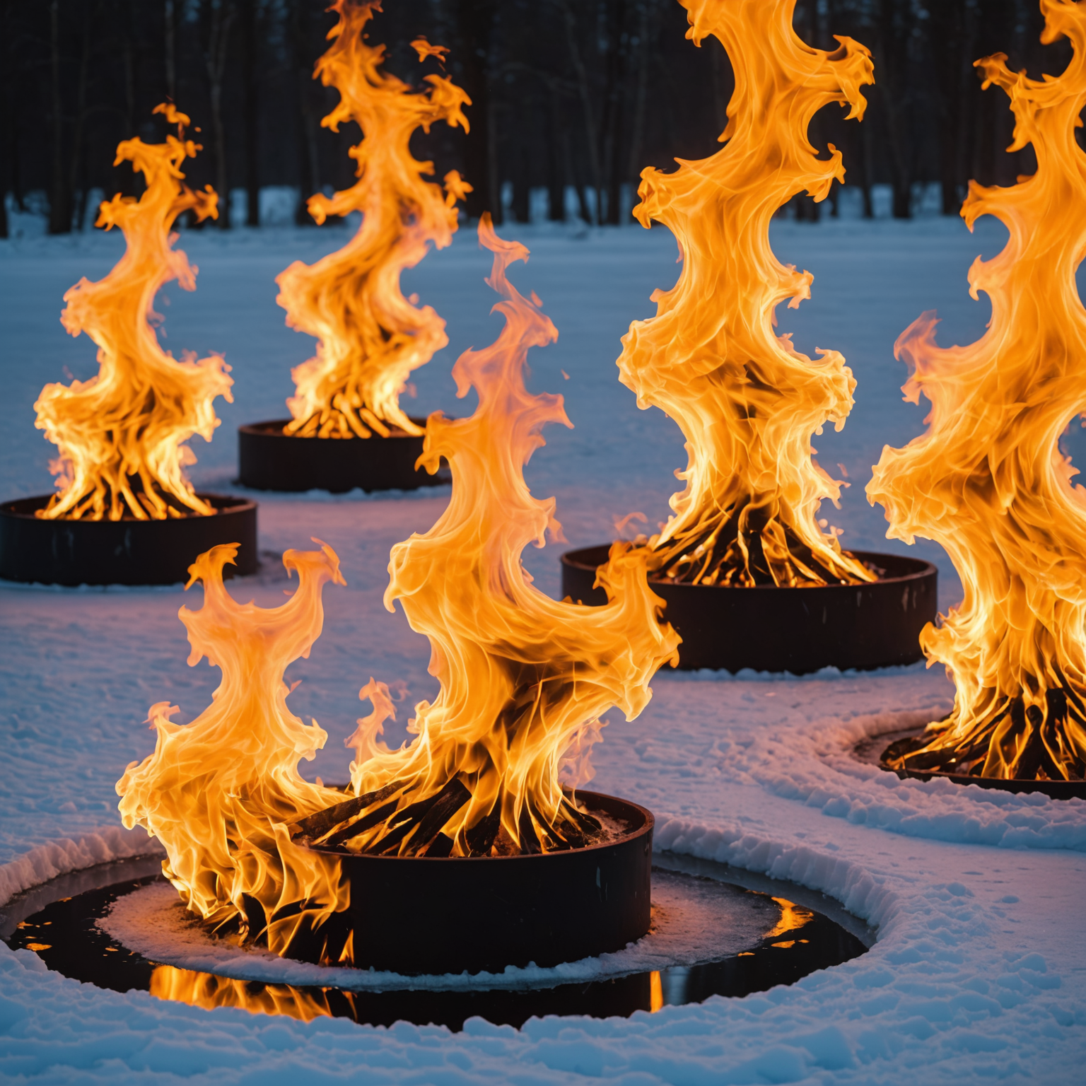 Flames dancing on ice! This fiery reaction happens thanks to a special chemical called calcium carbide.