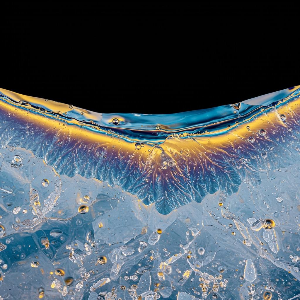 A microscopic view of ice’s surface reveals a thin, slippery layer of water—even below freezing—that helps explain why ice is so slick.