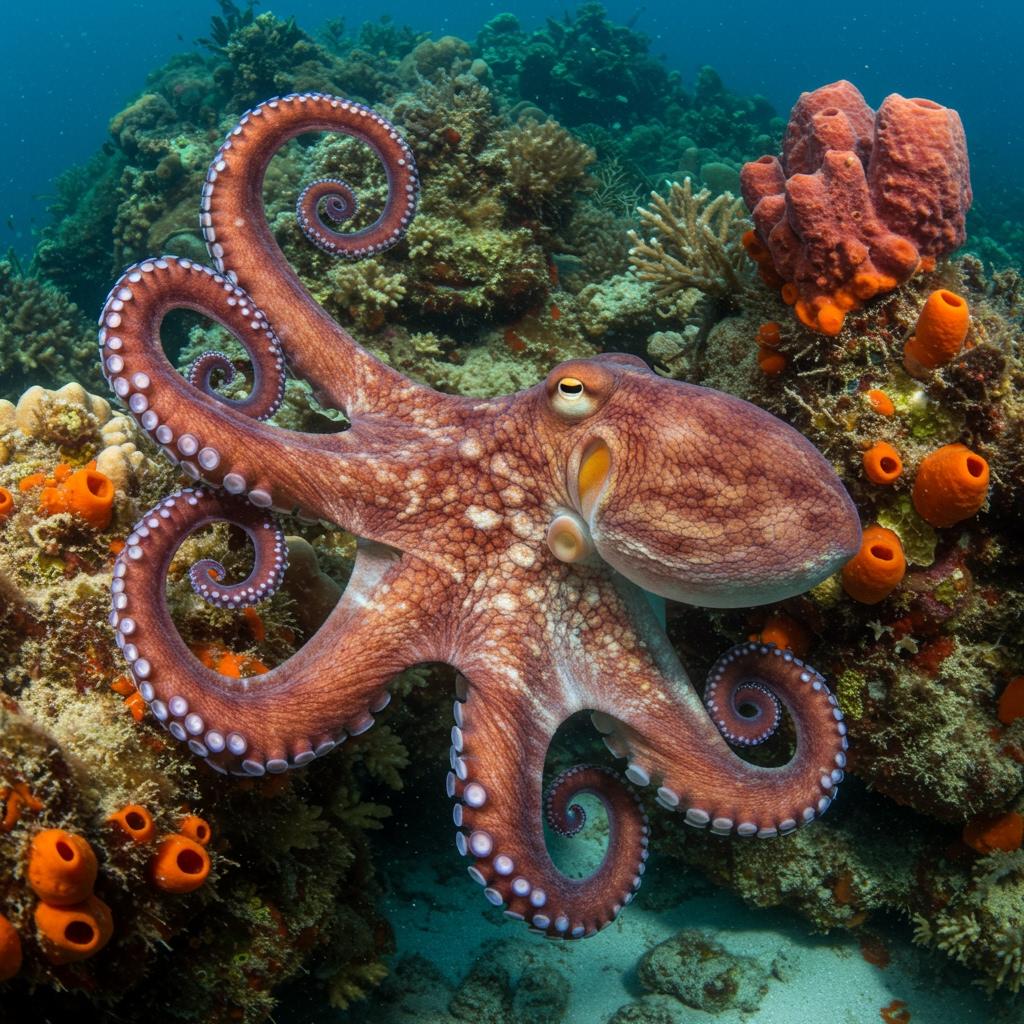 The octopus’s incredible camouflage and unique body make it look almost alien — but its true mystery lies beneath the surface.