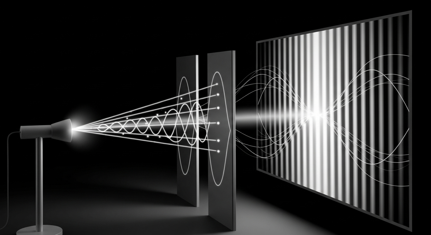 The double-slit experiment reveals wave-particle duality.