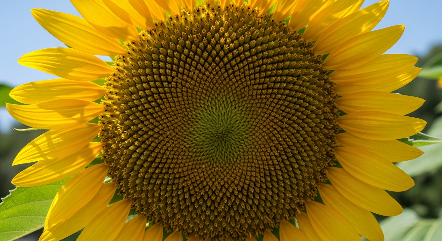 Fibonacci spirals appear in natural growth patterns.