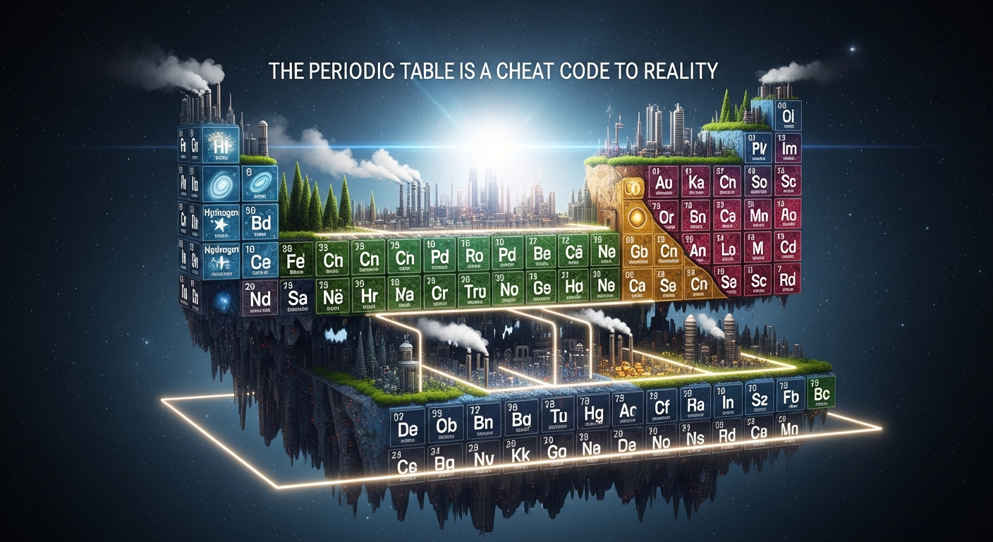 The periodic table predicts how elements behave.