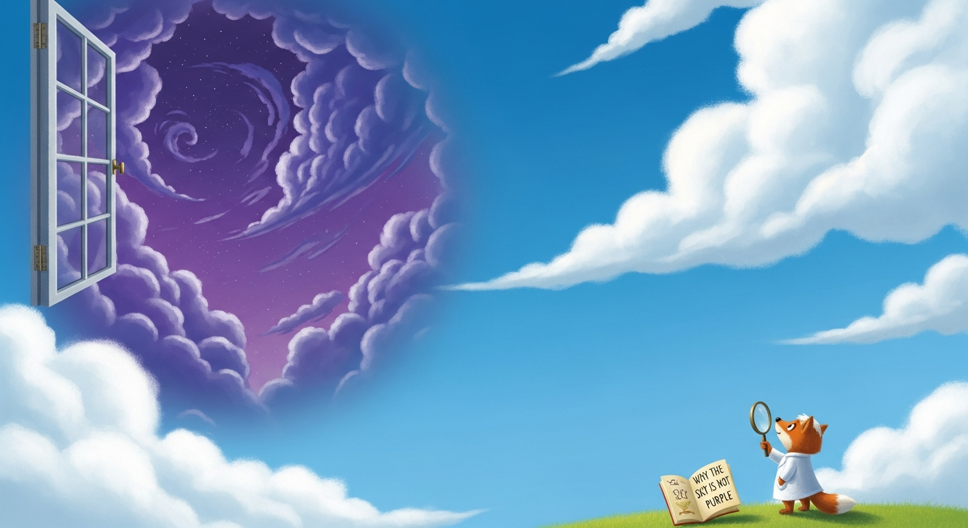 The sky is blue because short wavelengths scatter most.